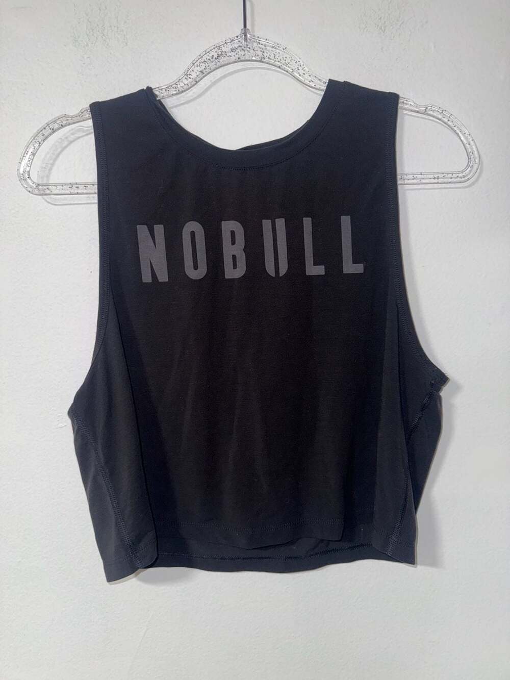 NOBULL Women's Black Athletic Crop Muscle Tank Top